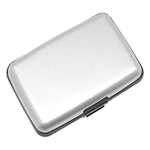 Rohans Aluminium Credit Card Holder Wallet CASE Purse Metal Business Card Protector UK (Silver) Cover