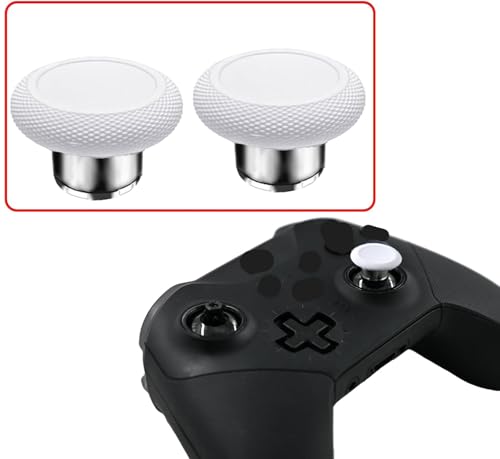 Image of 2 in 1 Short Metal Thumbsticks Replacement for Elite Series 2 Core Controllers, Replacement Thumbsticks for Xbox Elite Series 2 Controllers(White)