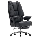 EXCEBET Silla Oficina Ergonómica 180kg - Silla Escritorio Ejecutiva Grande,5cm(Negra)