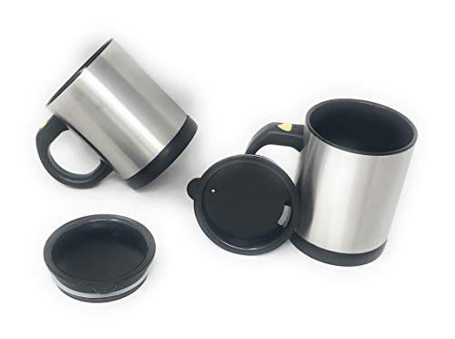 tempo di saldi Juego de 2 tazas térmicas para coche, mezcladoras, vasos eléctricos automáticos de 350 ml