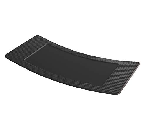 Milton Curvy Melamine Platter, Black (13" X 6")