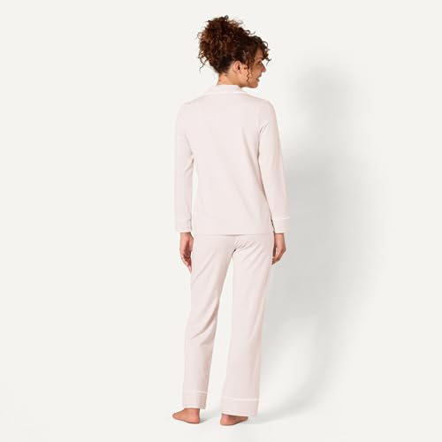 Image of Amazon Essentials Women's Long Sleeve Cotton Modal Pajama Set, Loungewear with Full-Length Bottom