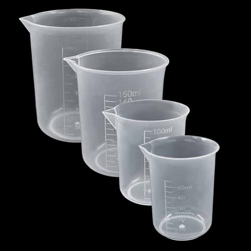 Pack 4 Vasos Medidores Plástico Transparente 50-300ml miniatura 1