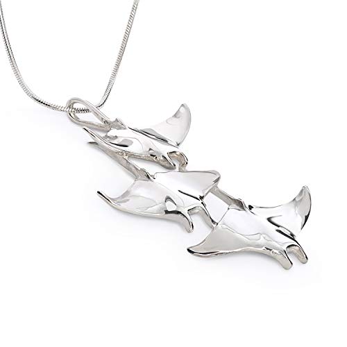 21 Best Manta Ray Gifts: What to Give Manta Lovers 21 Big Blue by Roland St John Stingray Necklace Sterling Silver- Manta Ray Necklace
