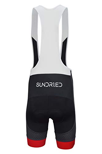 SUNDRIED Mens Imbottito Salopette Ciclismo su
