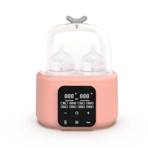 Image of itsebitse Baby Bottle Warmer, 9-in-1 Fast Milk Warmer with Timer Breastmilk or Formula, Fits 2 Bottles, Accurate Temperature Control, with Defrost, Sterili-zing, Keep, Heat Baby Food Jars Function