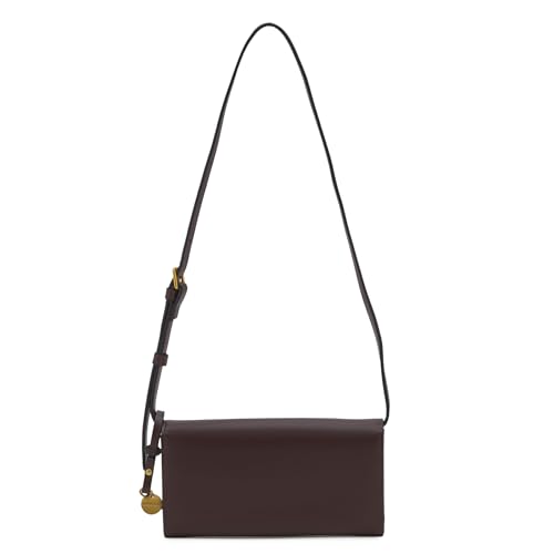 Image of Miraggio Carly Wallet with Adjustable & Detachable Strap | Two Main Compartments | 4 Card Slots | Women Wallets | Gift Items for Women (Brown)