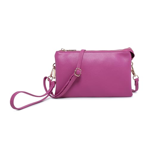 Image of JEN & CO. Riley Crossbody Bags for Women Vegan Leather Wristlet Clutch Wallet Purses Handbags with 2 Straps