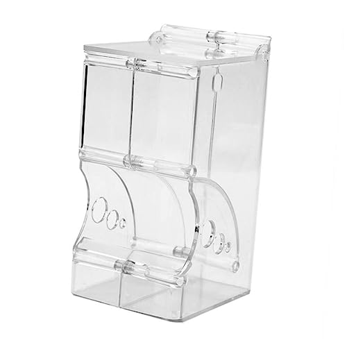 Happyyami Small Automatic Feeder -Turning Plastic Food Bowl for Hamster Food Dispenser Pet Supply