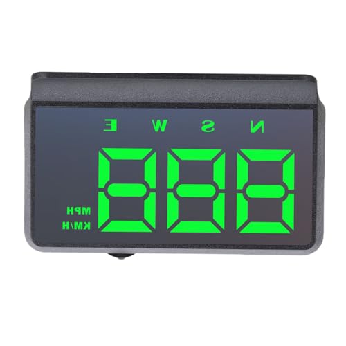 BAFOVY Velocímetro GPS Digital Pantalla HUD, de Parabrisas de Automóvil de Plástico y Metal con Brillo Automático y Alarmas de Velocidad para una Conducción Segura en Todos los Vehículos
