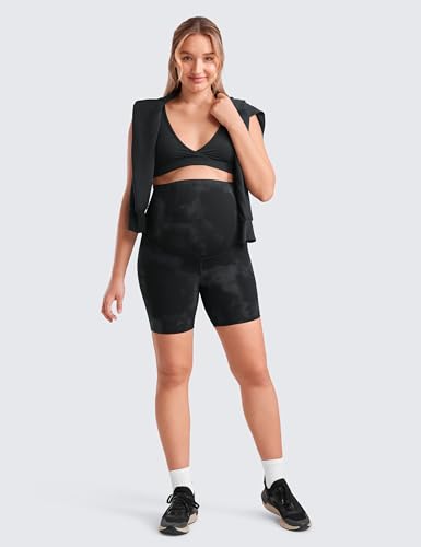 Image of CRZ YOGA Maternity Biker Shorts 6 inch | Butterluxe, Extremely Soft, Gentle Compression, Yoga, Super High Rise, U-shaped Belly, Pregnancy and Postpartum