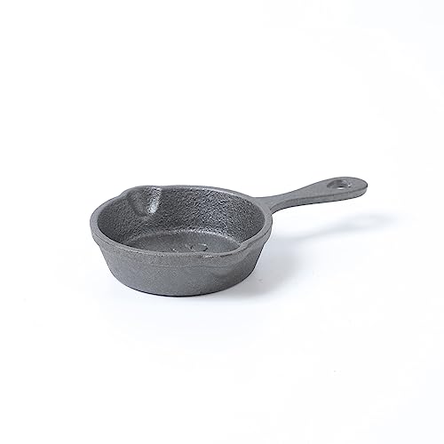 HAWOK Cast Iron Mini Skillet DIA.2.8 inch Round Black…