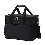 【Amazon.co.jp限定】アイリスプラザ ソフトクーラーボックス 保冷バッグ 小型 15L 折り畳み ブラック アイスボックス キャンプ ピクニック 持ち運び