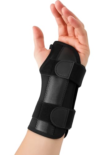 Carpal Tunnel Wrist Brace | Night Wrist Support Guard | Wrist Splint & Hand Brace | Carpal Tunnel Syndrome & Wrist Tendonitis Pain Relief with Forearm Compression | For Men & Women (Left Wrist Brace)