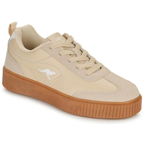 KangaROOS K plat Megan, Zapatillas Mujer, Beige White, 41 EU