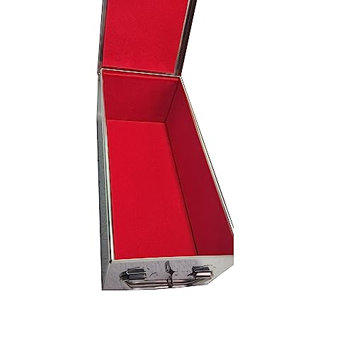 Image of Stainless Steel Storage Box, Cash Box, Pooja Peti, Organizer, Vanity Storage Box, Jewellery Safe Bank Locker, Cash Box With Handicrafts Digital Meena Kari Design (Red, 10.2 Inch)