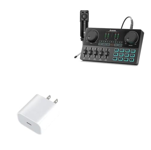 BoxWave Charger Compatible with Donner PODCARD Podcast Workstation - PD GAN miniCube (30W), 30W Tiny PD GAN Type-C Wall Charger - Winter White