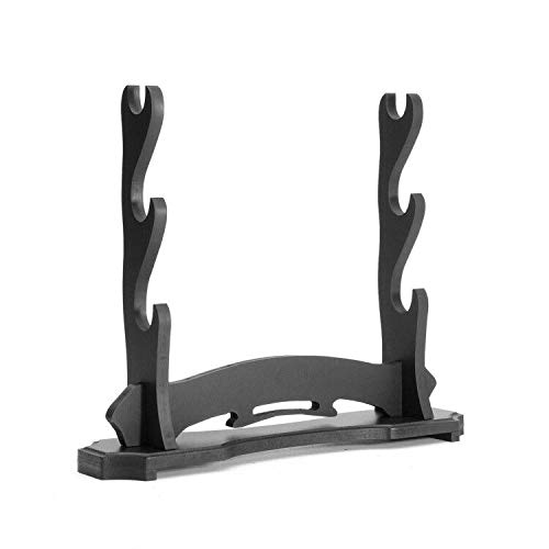 XMRISE Sword Stand Floor Stand Katana Display Suitable for Samurai Holder Wood 3-Tier