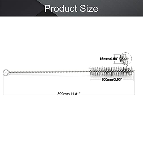 Image of Utoolmart Steel Wire Cleaning Brush, Spiral Power Tube Brush, Steel Wire Tube Brush Cleaning Tool, Tube Bottle Brush, 0.8-inch Diameter 12-inch Length, 10pcs