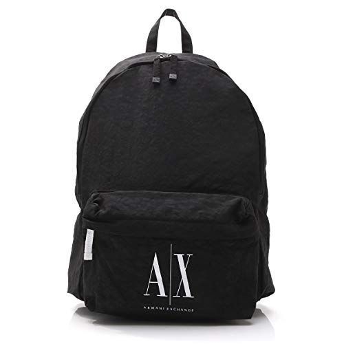 美品◎ アルマーニ エクスチェンジ A4可 リュック 総柄 黒 ナイロン ag-298800-230607-1.jpg
