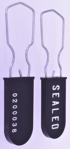 Image of 150 Pack Plastic Wire Padlock Security Seals (Black)