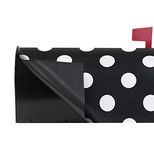 senya Home Garden Polka Dot Black Pattern Magnetic Mailbox Cover Standard - Thumbnail 4