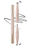 Erinde 2 en 1 Sello Delineador de Ojos & Eyeliner, Doble Punta de Alta Precisión, Sellos de Ala Izquierda y Derecha, Eyeliner Waterproof Negro & Sin Transferencia, Trazo Definido e Intenso #Negro