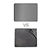 Vaydeer Hard Metal Mouse Pad for Desk Metal Aluminum Mouse Pad Compatible with Apple mice, Hard Mat Smooth Magic Ultra Thin Double Side Mouse Mat Waterproof or Gaming and Office, Gray 9.05X7.08 Inch