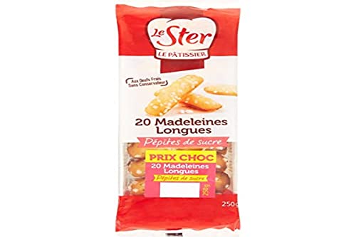 El Ster Madeleines Largas con Pepitas de Azúcar Paquete de 250 g