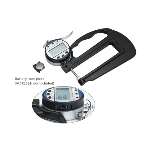 Calibrador digital de espesores, resolución 0,01 mm, rango de medición 0-10/25 mm, con cabeza plana para película y lámina miniatura 3