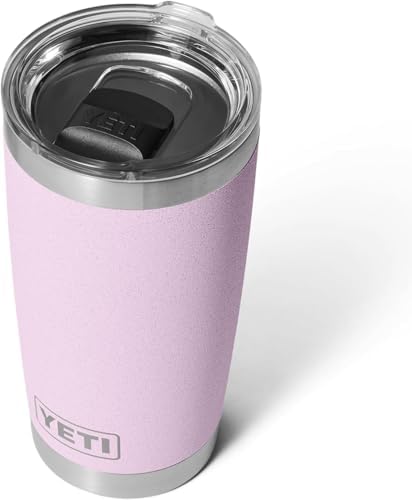 YETI Rambler 20 oz Tumbler, Stainless Steel, Vacuum Insulated with MagSlider Lid, Cherry Blossom — view 2