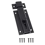 SENSI 5-Inch Heavy Duty Door Security Latch | Durable Tower Bolt for Home, Bathroom, Kitchen & Office | Baby Safety Latch | Rust-Resistant | Matt Black Finish (1 Pc)