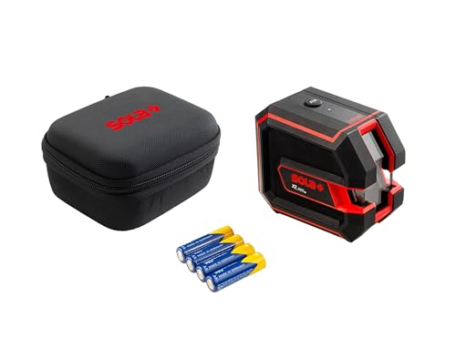 SOLA X2 GREEN Kreuzlinienlaser grün, Linienlaser für Innenausbau & Trockenbau, Laser Messgerät mit scharfen Linien, großer 170° Arbeitsbereich, 30m/80m Reichweite, Neigungsfunktion, einfache Bedienung