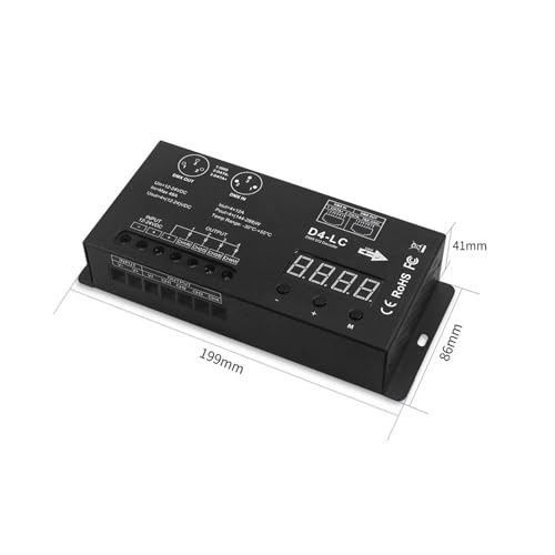 Variateur LED RGBW 4CH 12A décodeur DMX512 contrôleur de bande