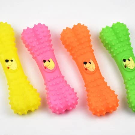 PSK PET MART Colorful Squeaky Puppy Face Print Rubber Non Toxic Sound & Chew Bone Toy for Puppies & Small Dogs (Color May Vary) (B0BFXG5PM8) Amazon Price History, Amazon Price Tracker