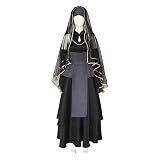 DUNHAO COS Anime Hinata Hyuga Black Wedding Dress Women's Halloween Cosplay Costume-3XL