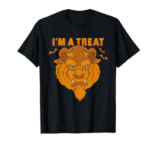 T-shirt Halloween Disney La Belle et la Bête en coton noir souple