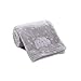 CREVENT Baby Welcome Gift Set Storage Basket with 2 Blankets+ 1 Security Blanket + 1 Taggie + 1 Gift Bag with Ribbon (Grey)