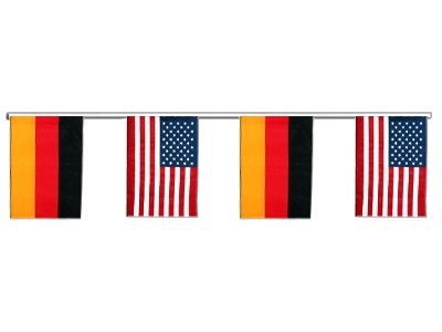 Guirlande d'amitié Allemagne - USA grand format 6 mètres drapeau de fête internationale