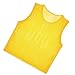 12 Pack Football Jerseys, 64x54cm/25.2 x 21.3in Mesh Scrimmage Training Vests, All Sport Practice Jersey Pennies Scrimmage for Adults Yellow