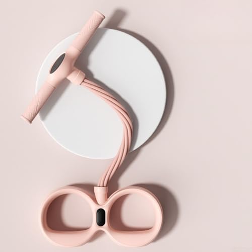 Dolvitrny Smart Bauchtrainer mit KI-Zähler und Kalorienanzeige, 6-Tube-Widerstand-Fitnessgerät für Sit-Ups, russische Twists, Beintraining zu Hause (A-Pink)