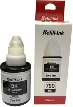 Refill Ink Compatible for 790 Used in Canon G1000, G2000, G3000, G4000 Inkjet Printer Color Single Color Ink Black Ink Bottle