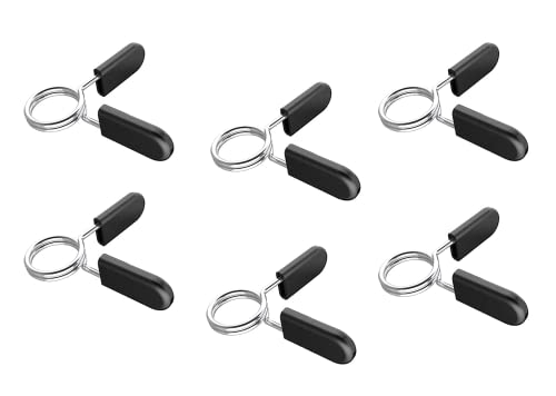 LAZY SPORTS Lot de 6 pinces à ressort pour haltères Diamètre 28 mm Cover