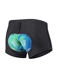 ARSUXEO Fahrradhose 3D Gepolstert Herren Radhose Leichte Radunterhose Herren Schnelltrockende Atmungsaktive Fahrradunterhose Elastische Leichte 001FA Grünes Gelkissen L