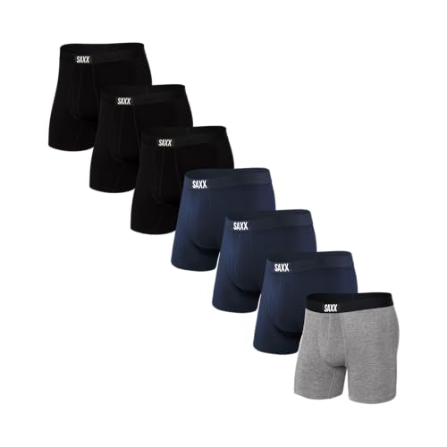 SAXX Underwear Co. Men's Underwear with Pouch Support Ultra Boxer Brief Fly, 5 or 7 Pack