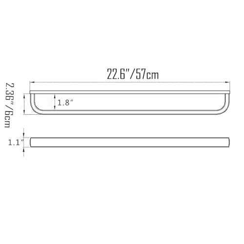 Aothpher 24 inch/60cm Wall Mounted Copper Bathroom Towel Bar Single Towel Rack, Rose Gold Polished