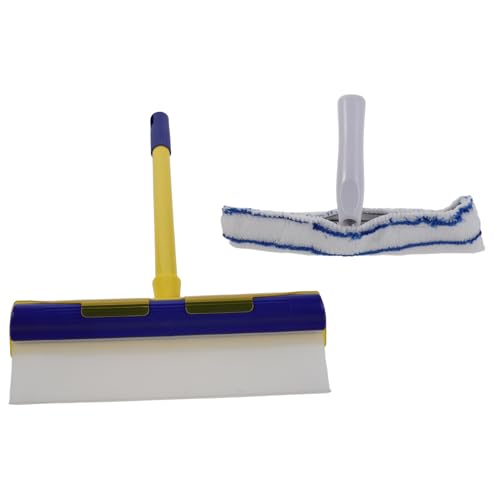 UKCOCO Trapeador para Lavado de Autos 12 Pulgadas Funda de Microfibra Azul y, Kit de Limpieza para Coche Reutilizable, Herramienta para Limpieza de Ventanas y Cuidado Exterior