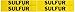 Brady 8808-4 Self-Sticking Vinyl Pipe Marker, B-946, 1 1/8" Height X 7" Width, Black On Yellow Pressure Sensitive Vinyl, Legend "Sulfur"