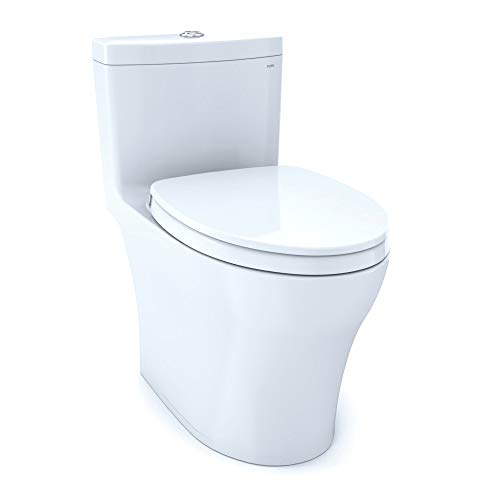 TOTO MS646124CEMFG#01 AQUIA IV 1PC UH Toilet WSHLT + W/SEAT 1.28GPF/0.8GPF, Cotton White #1