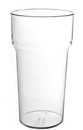 Unbreakable Reusable Plastic Pint Glass Dishwasher Safe (pack of 10)